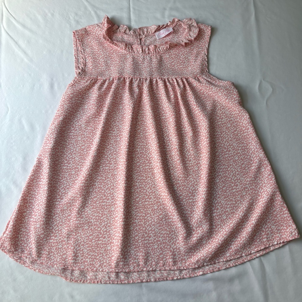 Pink Lily Blush Ruffle Detail Top